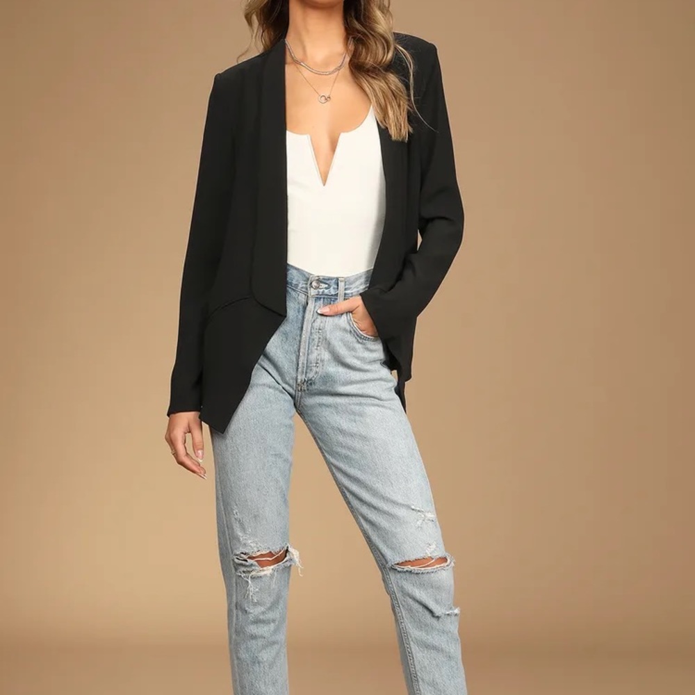 Miss Punctuality Black Lightweight Blazer